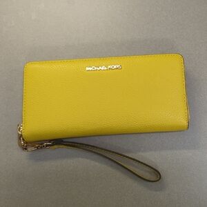 Michael Kors Mustard Yellow Wristlet